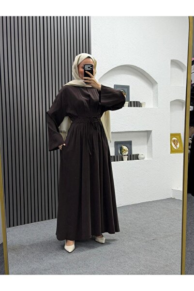 Warga Pleated Waist Modal Modest Dress