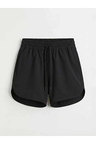 LC Waikiki شورت سباحة نسائي أسود بخصر مطاطي (S6)