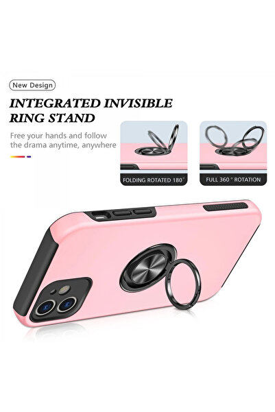 isiltikidsmoda Newface iPhone 12 Case Elite Ring Cover - Pink