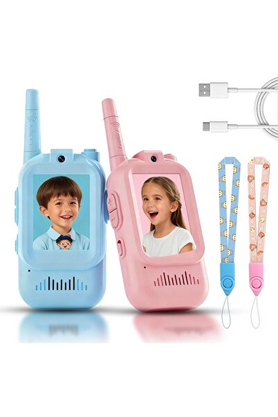 TERRION Kids Video Walkie Talkie Toy (2-Pack) - 2.4G WiFi Rechargeable Handhe...