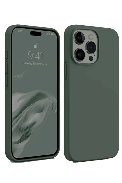 isiltikidsmoda Newface iPhone 15 Pro Case First Silicone - Dark Green