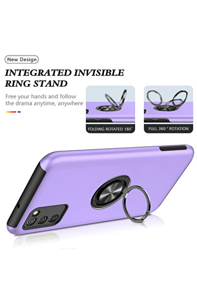 isiltikidsmoda Newface Samsung Galaxy A02S Case Elite Ring Cover - Purple