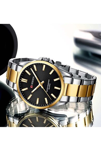 Curren Stainless Steel Dual Tone Elegant Design Quartz Wrist Watch For Men