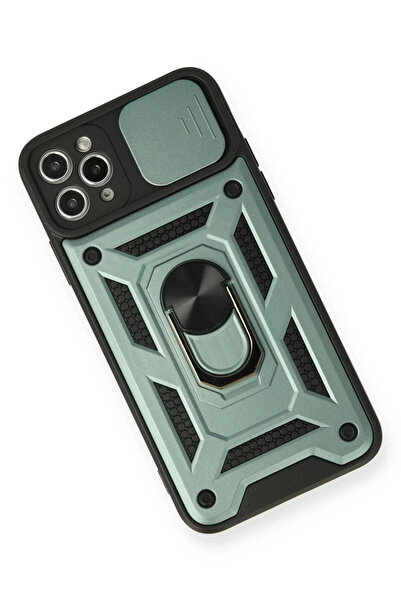 isiltikidsmoda Newface iPhone 11 Pro Case Pars Lens Ring Silicone - Green