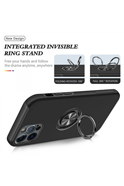 isiltikidsmoda Newface iPhone 12 Pro Case Elite Ring Cover - Black