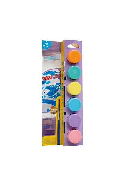 lowell home Pastel Watercolor Super Washable with Brush 6X25Ml Set of 6
