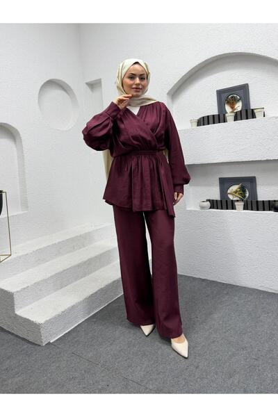 Warga Beli Elastic Waisted Kimono Tesutur Suit