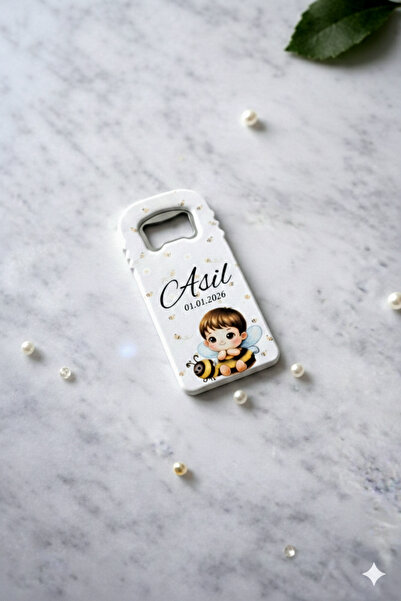 UViolets Kişiye Özel Erkek Arı Çocuk Temalı Magnet Açacak Bebek Mevlüt Doğum ...