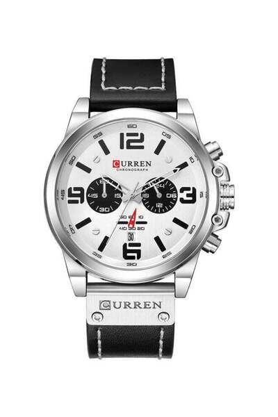 Curren ساعة كرونوغراف جلد للرجال