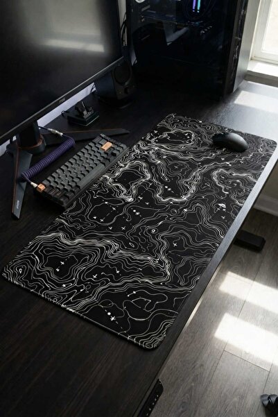 DERDENİX 90x40 Topography Dark Edition Oyuncu Mousepad