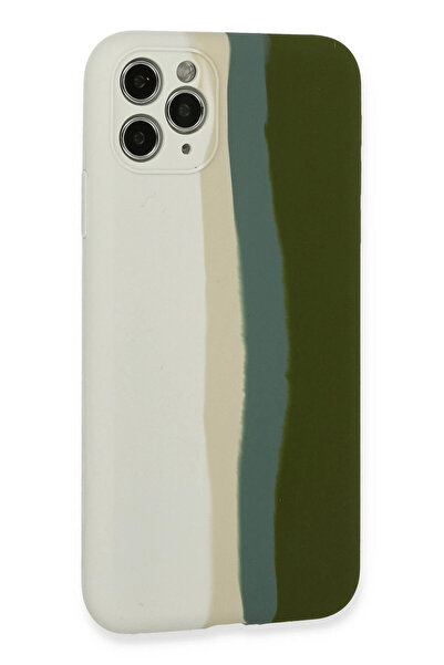 isiltikidsmoda Newface iPhone 11 Pro Case Ebruli Launch Silicone - White-Green
