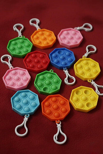 Hyd 20 Adet Oyuncak Sekizgen Popit Anahtarlıklı Karne Hediyesi Doğum Günü Hed...