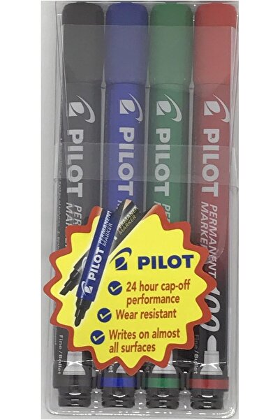 Pilot Pilot 4-piece permanent marker set with fine tip