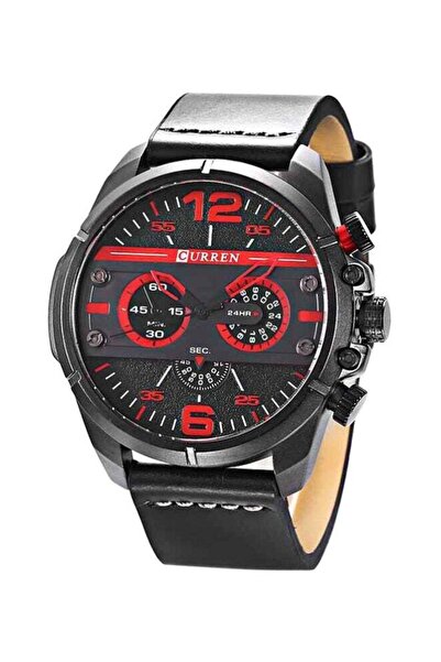 Curren Men's Water Resistant Analog Wrist Watch 8259 - 45 mm -Black