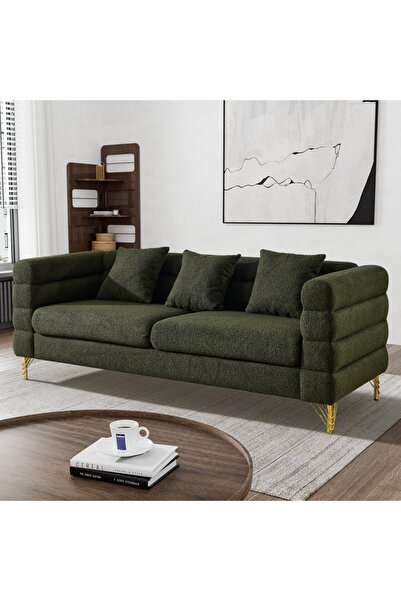 homejoyz أريكة بوكلي من الخشب السويدي – 220×85×80 سم