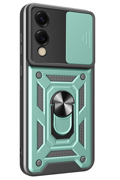 isiltikidsmoda Newface Samsung Galaxy S25 Edge Pars Silicone with Ring - Green