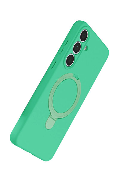 isiltikidsmoda Newface Samsung Galaxy S24 Fe Regal Magsafe Stand Cover - Green