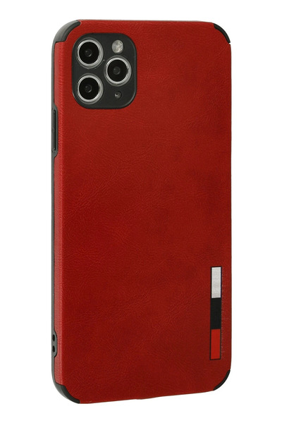 isiltikidsmoda Newface iPhone 11 Pro Max Case Loop Leather Silicone - Red