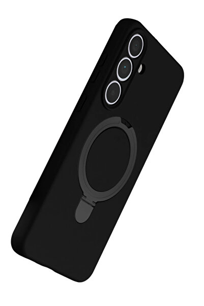 isiltikidsmoda Newface Samsung Galaxy S24 Fe Regal Magsafe Stand Cover - Black