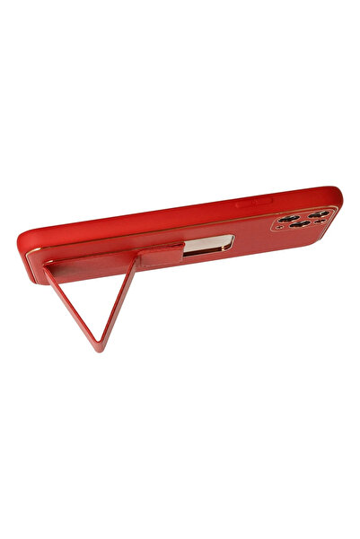 isiltikidsmoda Newface iPhone 11 Pro Max Case Coco Leather Stand Cover - Red