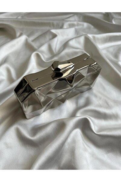 gül sezgin butik Women's Zigzag Model Handbag and Women's Shoulder Bag Silver