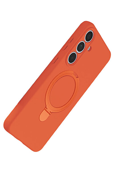 isiltikidsmoda Newface Samsung Galaxy S24 Fe Regal Magsafe Stand Cover - Orange