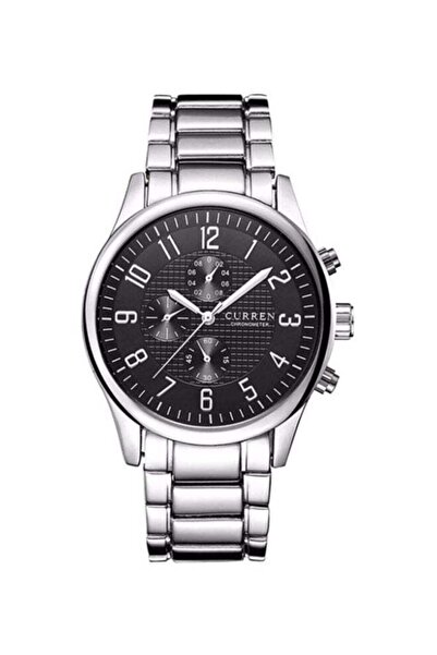 Curren Men's Stainless Steel Analog Watch 8046 - 45 mm - Silver