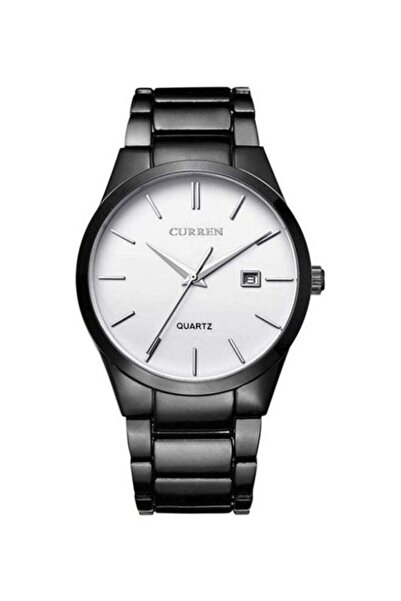 Curren ساعة رجالية تناظرية مقاومة للماء 8106 - 40 مم - أسود