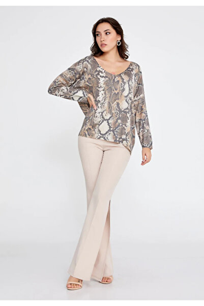 1way Stylish and trendy Leather print blouse