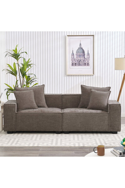 homejoyz Swedish sofa in wooden Velvet - Royal Velvet Velvet - 220 x 85 x 80 cm