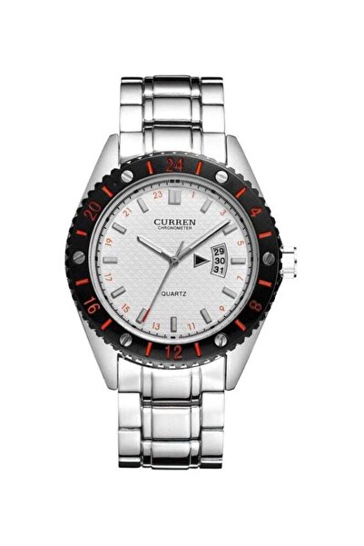 Curren men Water Resistant Analog Watch 8068 - 40 mm - Silver