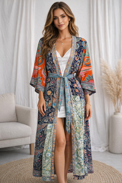 Dervişan İpekçilik %100 Saf İpek Premium Kimono – Zamansız Şıklık & Lüks Dokunuş