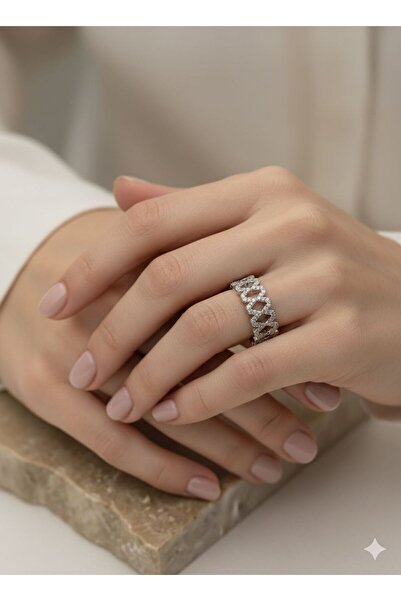 XUPING JEWELRY Zirkon Taşlı Ayarlanabilir 14K Vip Çelik Yüzük