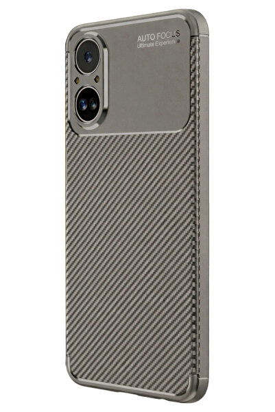 isiltikidsmoda غطاء كربون نيوفيس ريالمي 12 لايت مع تركيز تلقائي - رمادي