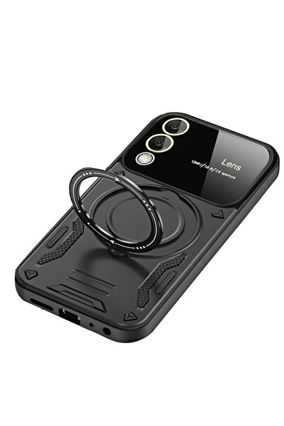 isiltikidsmoda Newface Samsung Galaxy S25 Edge Case Joy Lens Stand Cover - Black