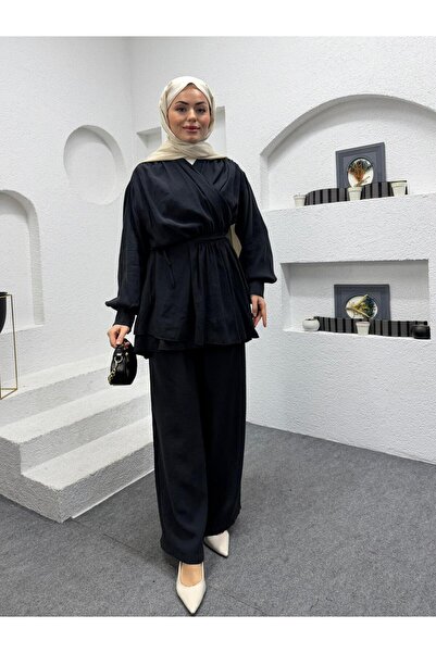 Warga Beli Elastic Waisted Kimono Tesutur Suit