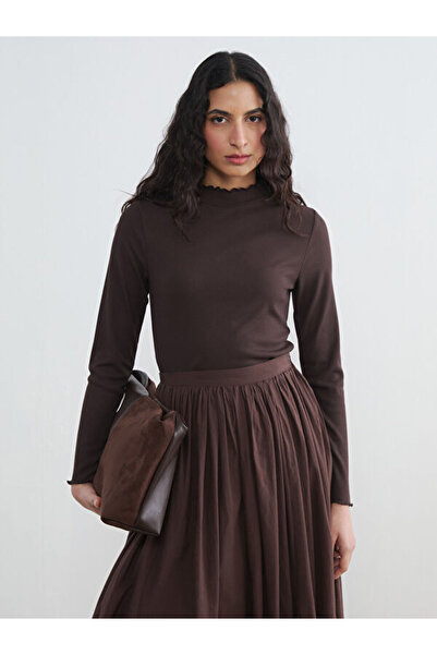 LC Waikiki Rmz Gi̇yi̇m Farkliyla Ruffled Judge Roba Collar Women's Bodysuit