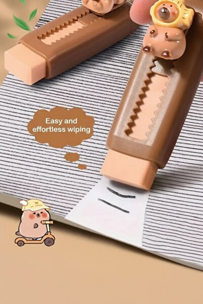 Gökyüzü ışığı Capybara Desenli Yumuşak Okul Silgisi