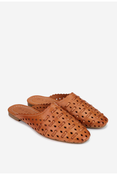 Dasha Balerini dama maro din piele cu perforatii si decupaj