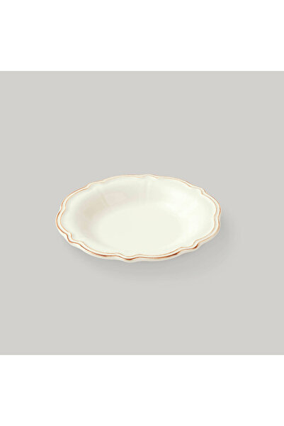 Linens Cinnamon Porselen 23 cm Çukur Tabak Ekru-Kahve