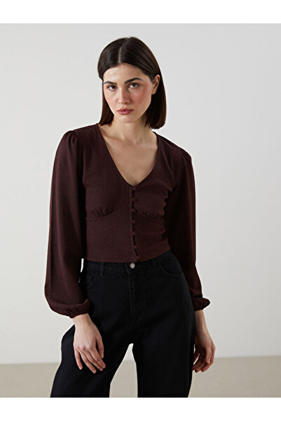 LC Waikiki Rmz Gi̇yi̇m Farkiyla V Dikim Women's Blouse