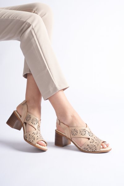 aka prestij ayakkabı comfort Genuine Leather Orthopedic Poly Sole V-Cut Low-Cut Women's Sandals