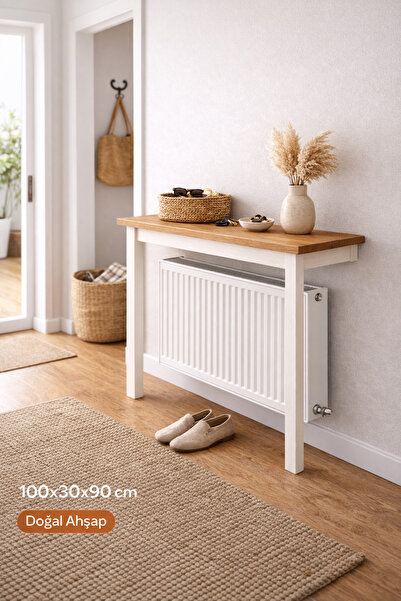 Woodymoda Masif Doğal Ahşap Antre & Hol Konsol Dresuar 100 cm