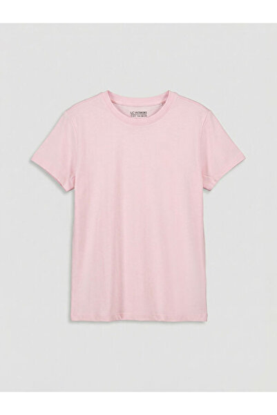 LC Waikiki Rmz Gi̇yi̇m Farkiyla Girl's Zero Roba Collar Ribbed T-Shirt