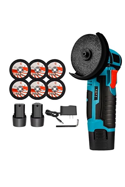 EMATTEIRO Mini Electric Angle Grinder, 2 Batteries 48V, 19500 rpm, 5 Discs 76...