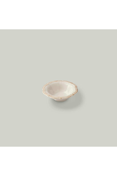 Linens Cinnamon Porselen 12 cm Çerezlik Ekru-Kahve
