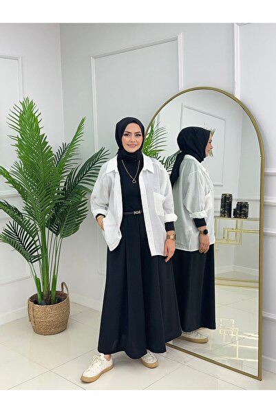 SELVENORA Baggy Skirt Pants – Double Crepe, Comfortable and Stylish