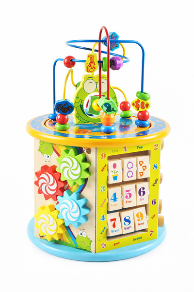 OEM 8 in 1 Montessori Wooden Activity Cube, Educational Learning Center for C...