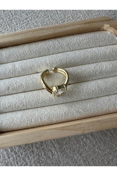 ringbox Special Series - Gold Double Row Drop Ring