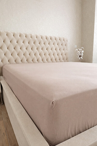 Elovias 100% Cotton Combed Elastic Bed Sheet - Double Size